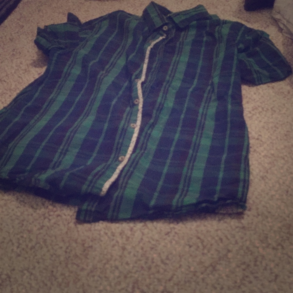 Men's Striped Button Up